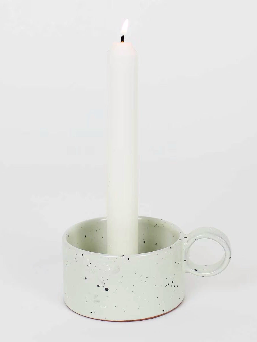 Earth cylinder candleholder