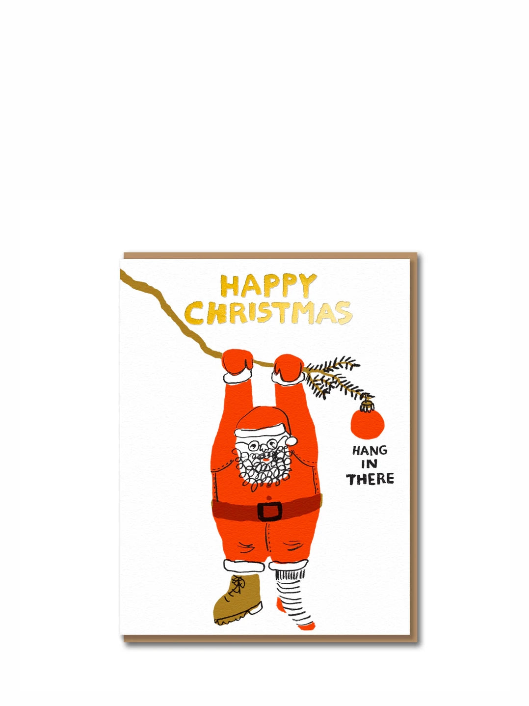 Hang in there santa christmas card