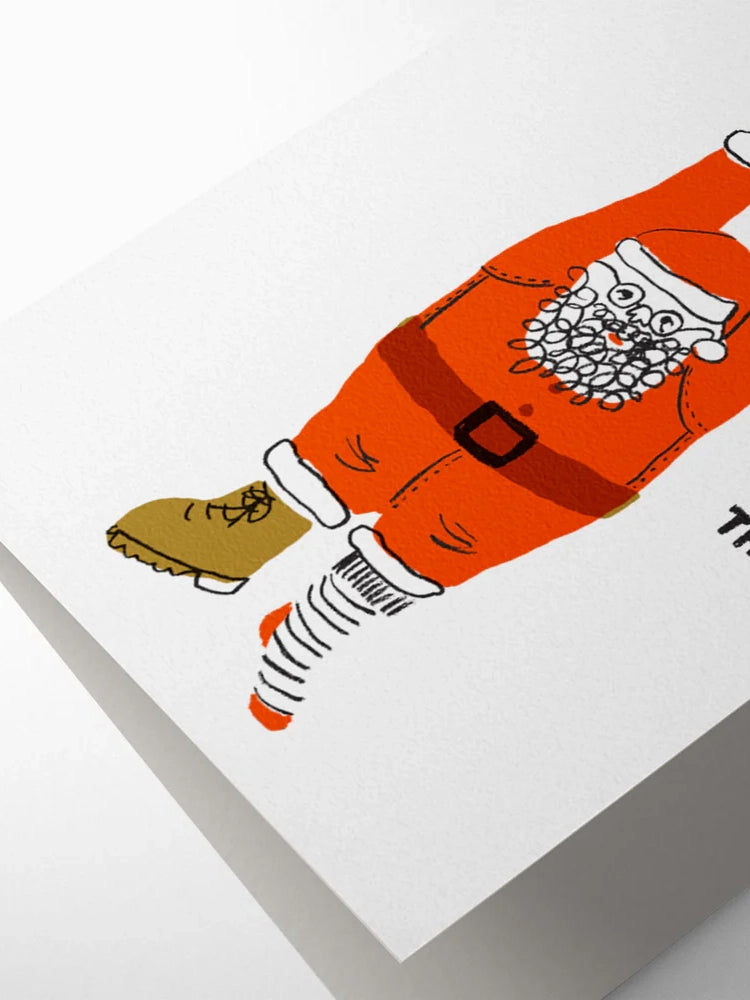 Hang in there santa christmas card