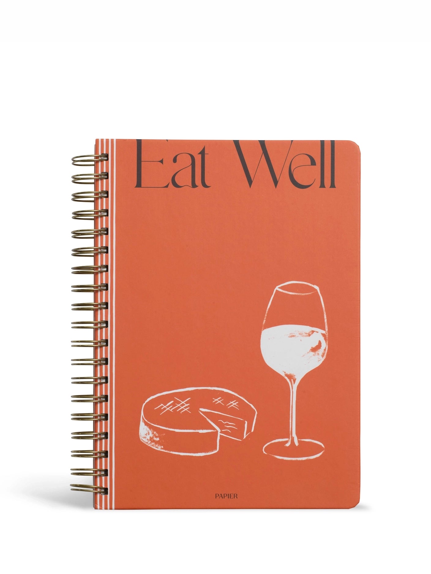 Eat well spiral recipe journal, orange