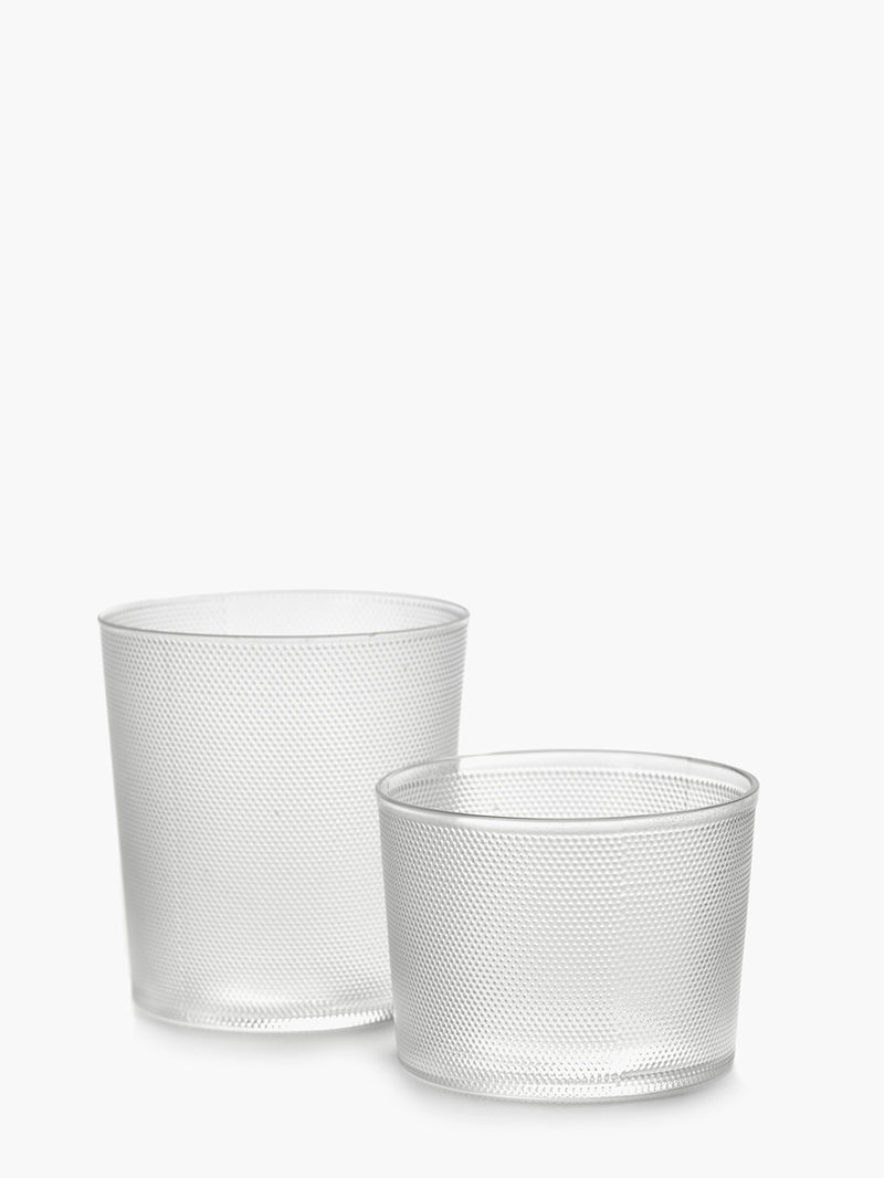 Small frosted water glass, La Nouvelle table by Merci