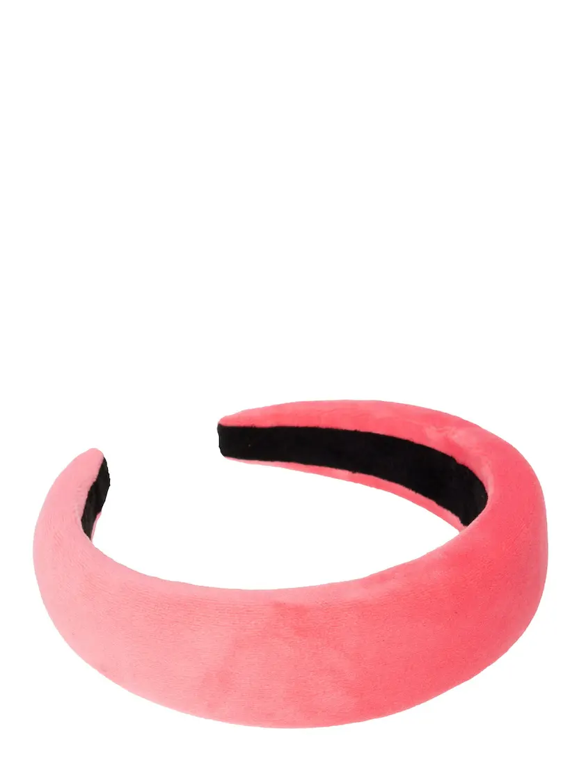 Emma Plain Velvet Headband, pink