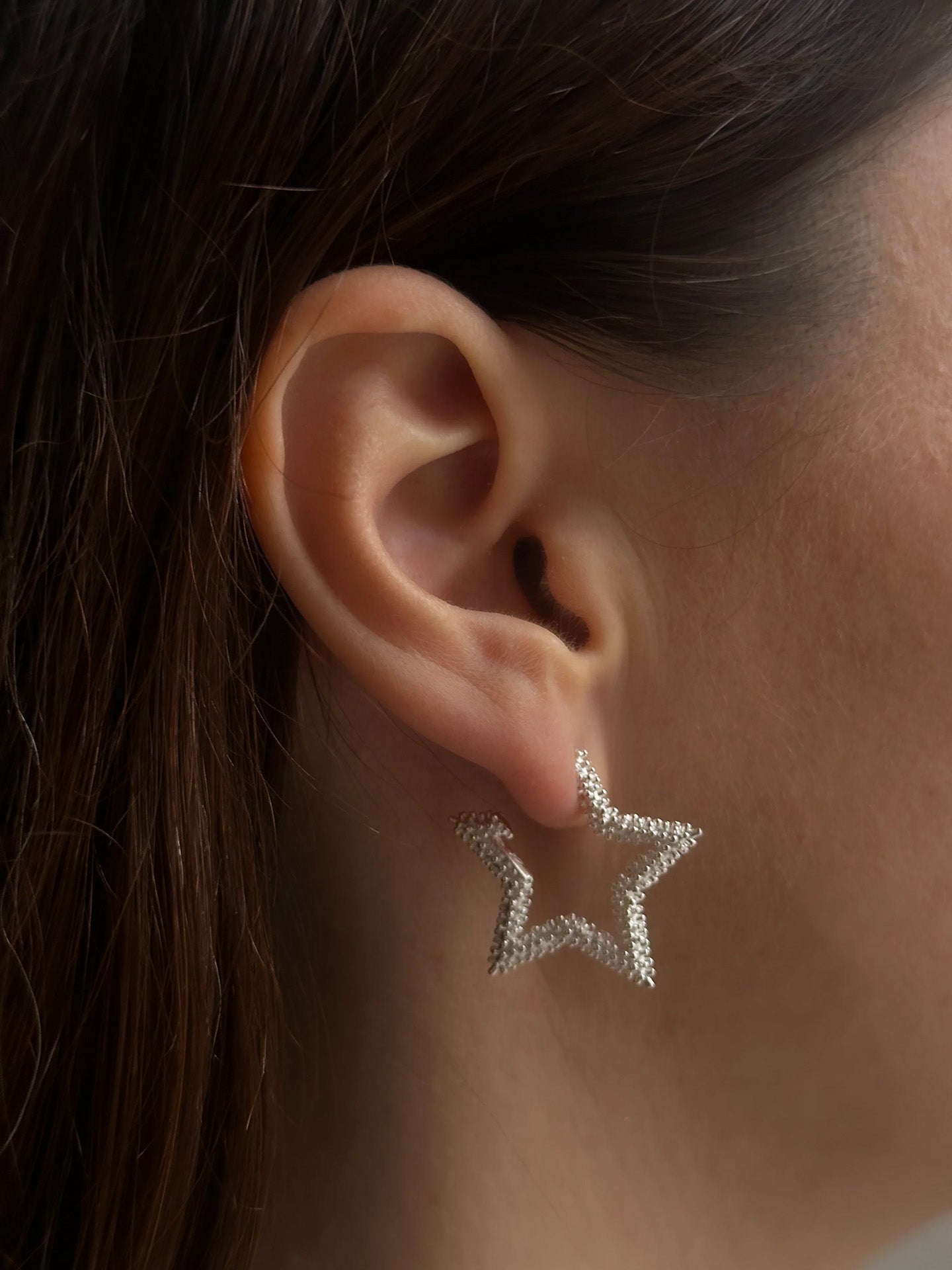 Etoile Petit Studs, silverplated