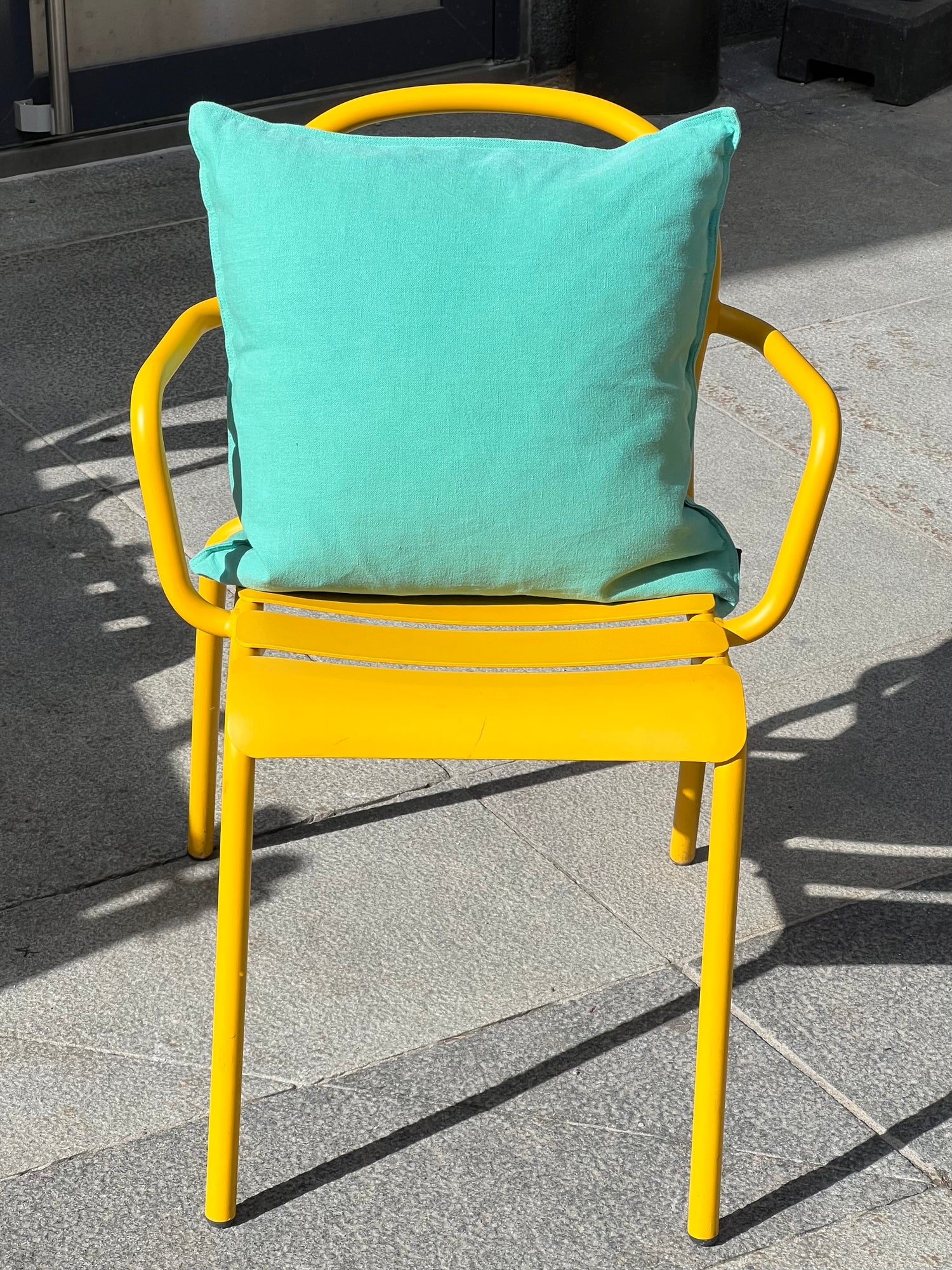 Linen Cushion (50x50cm), Emerald green