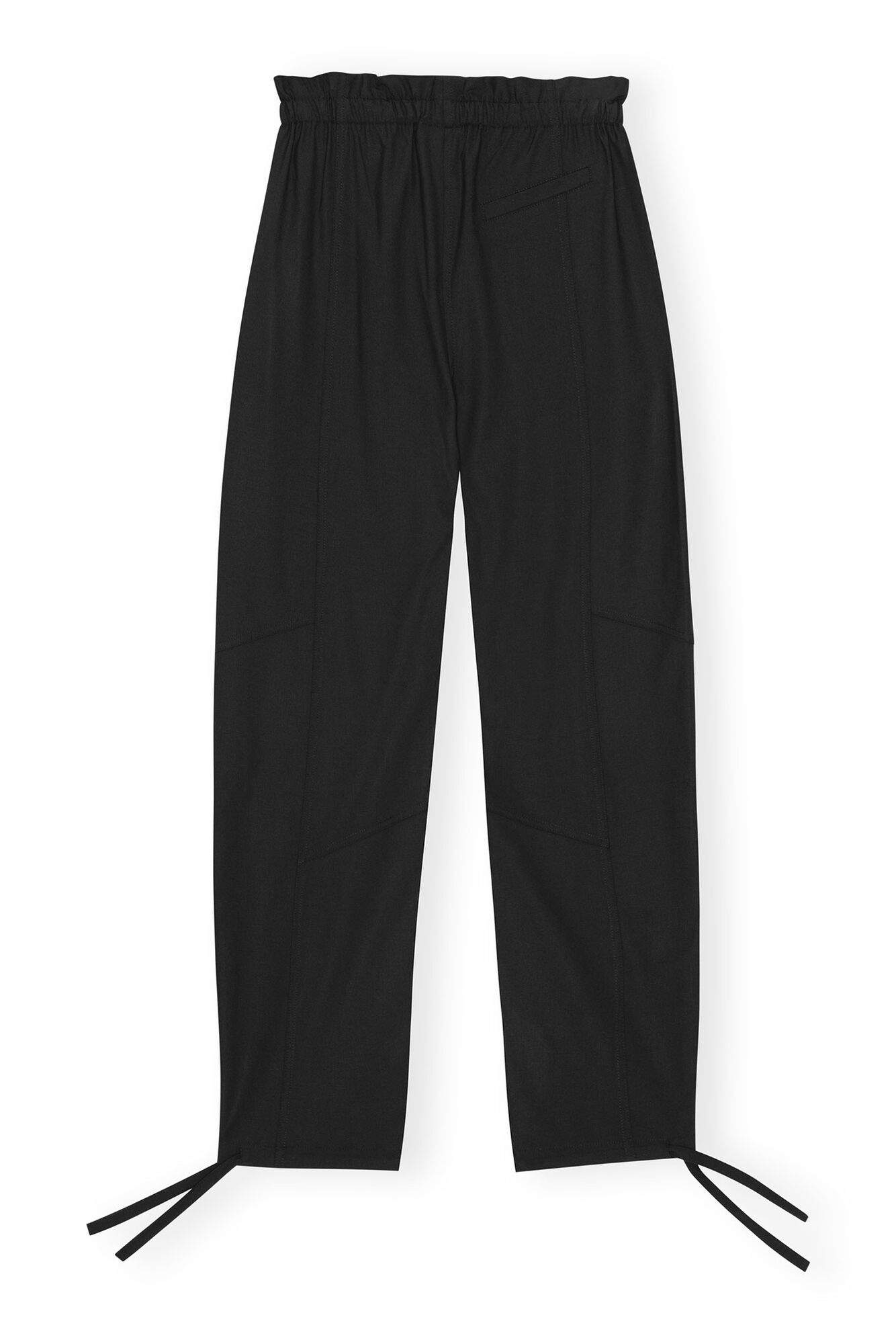 Drapey Melange Elasticated Waist Pants, black