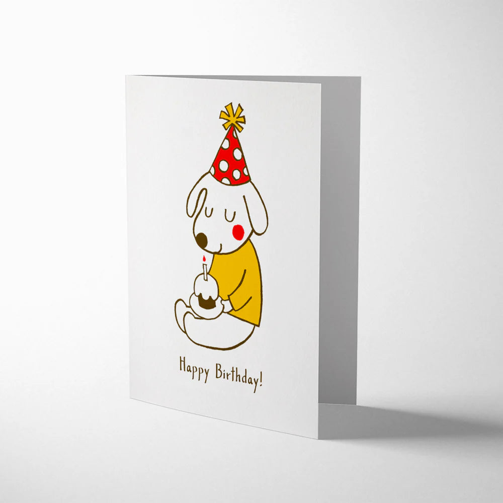 Birthday hat dog, birthday card