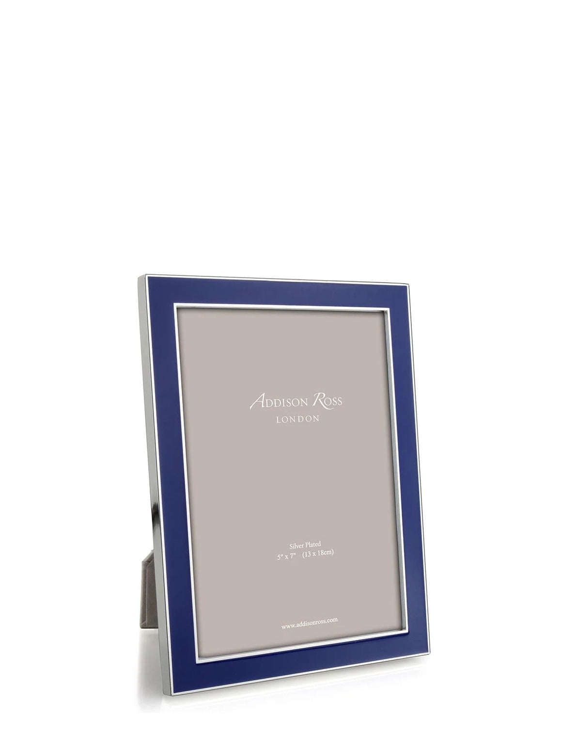 Enamel picture frame, royal blue - silver (13x18cm)