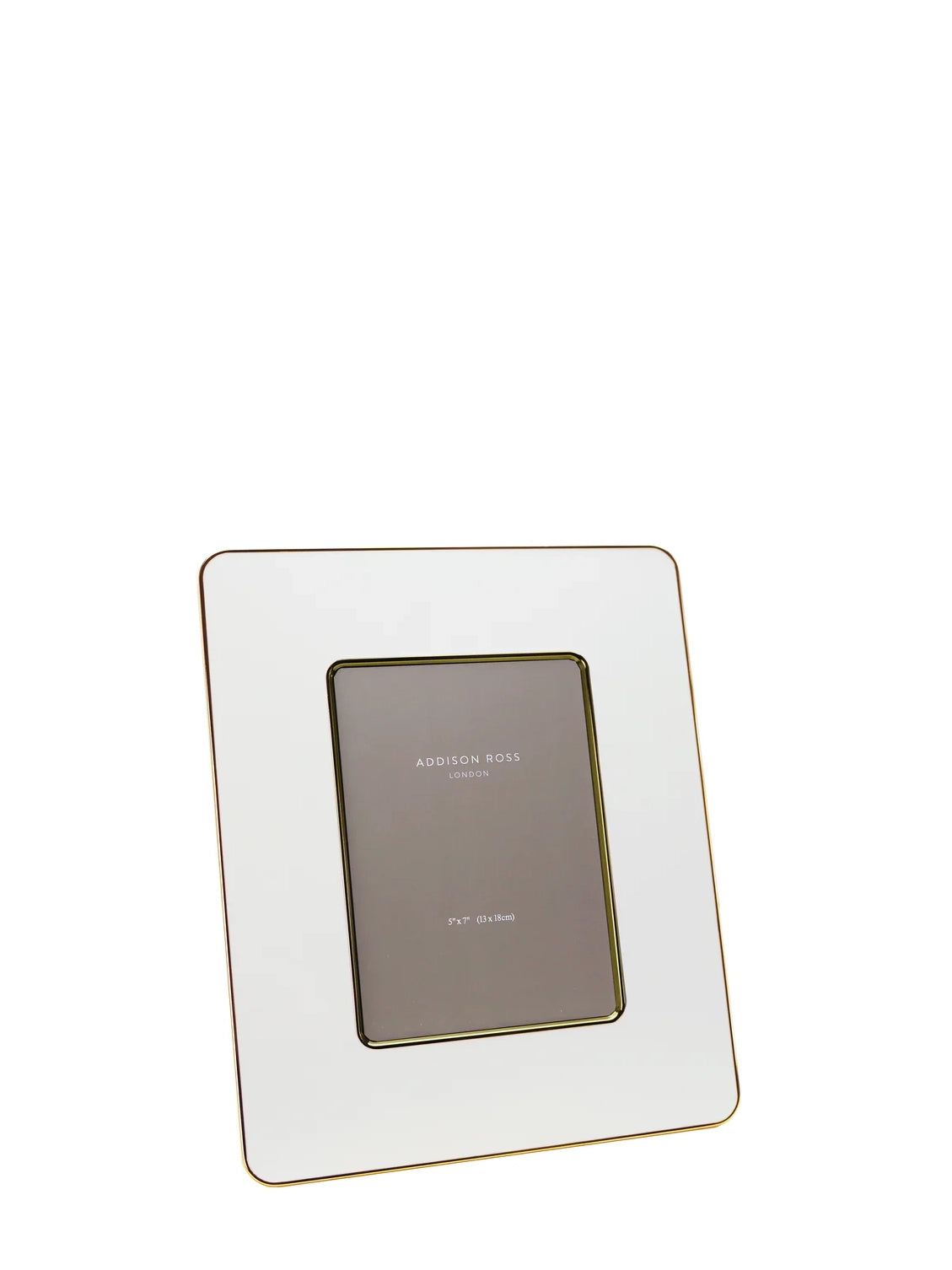 Enamel studio picture frame, white-gold (13x18cm)