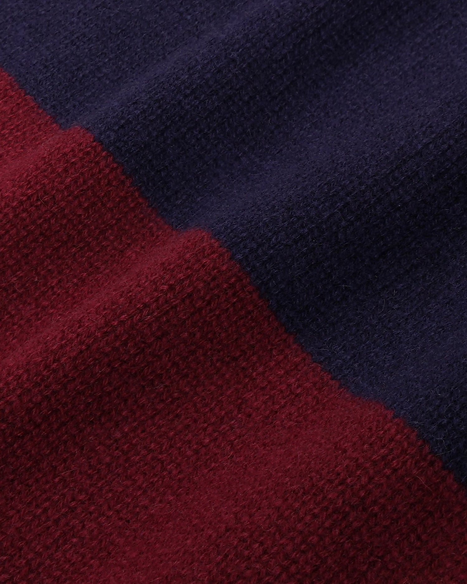 Serif logo cashmere rugby polo, merlot-navy