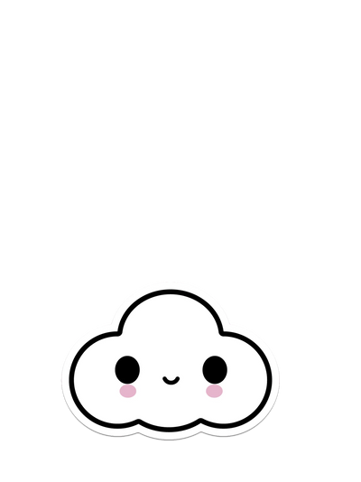 Classic Little Cloud by FriendsWithYou die cut sticker