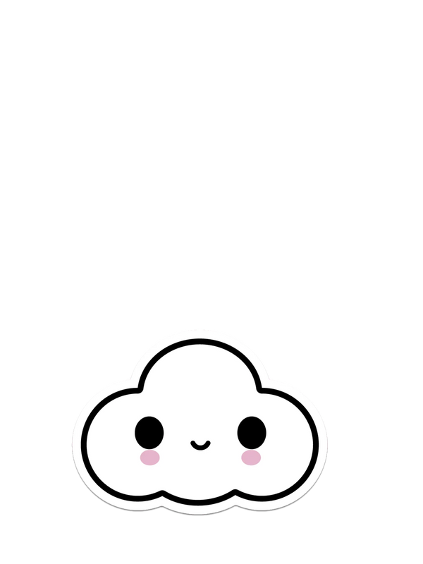 Classic Little Cloud by FriendsWithYou die cut sticker