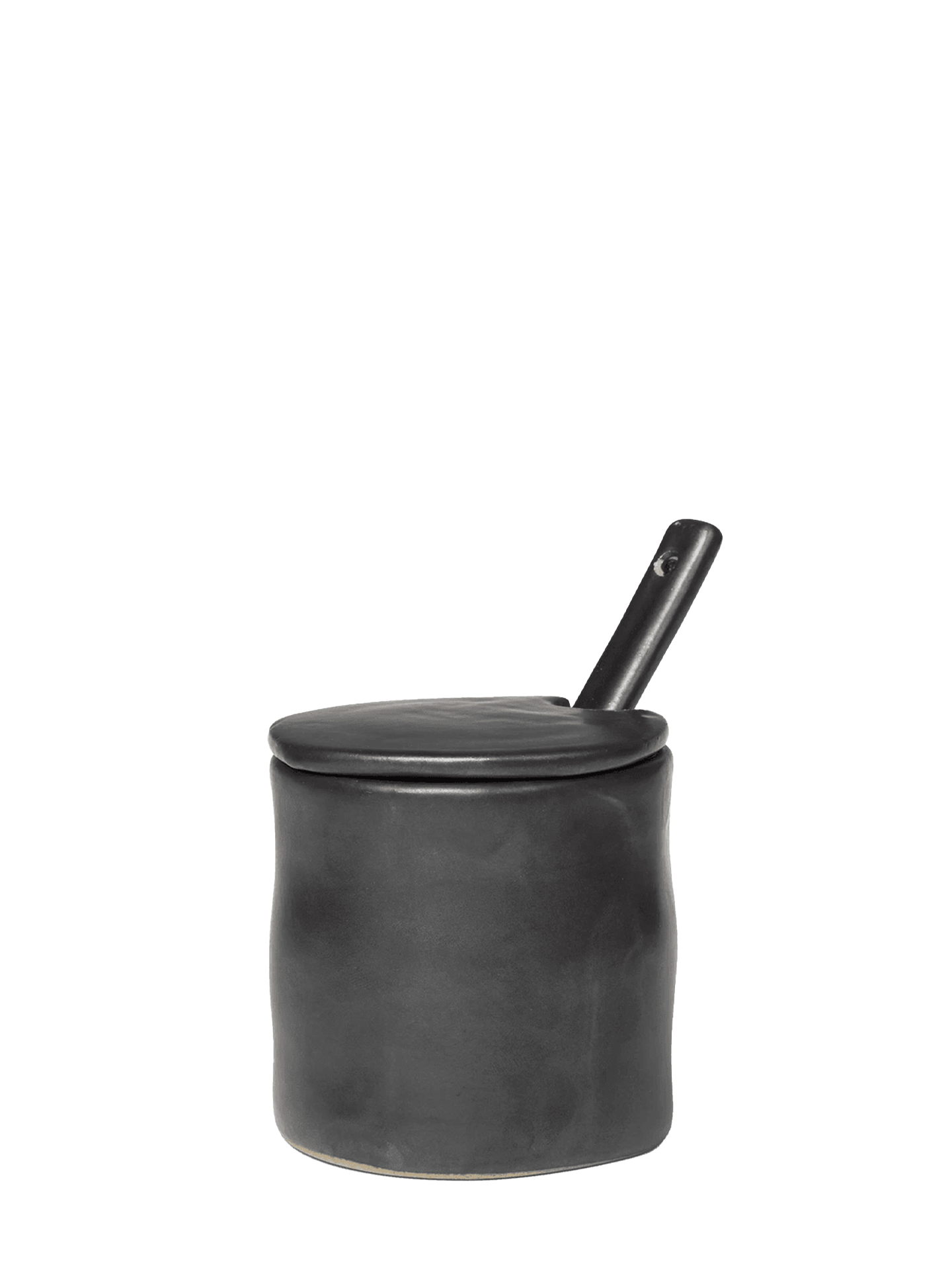 Flow Jar with spoon, Black