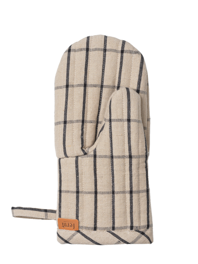 Hale oven mitt, beige-black