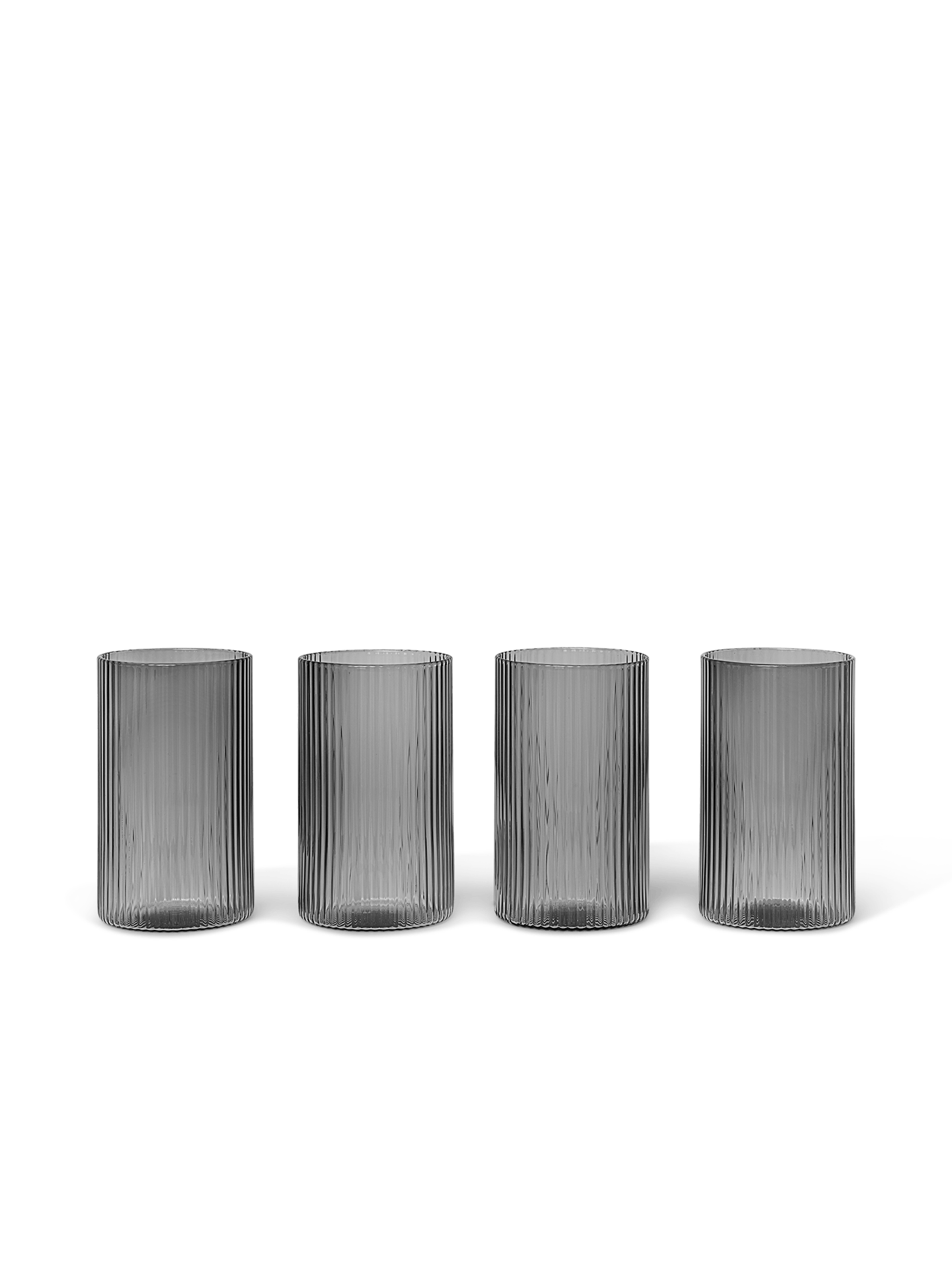 Ripple verrines, set of 4, clear or smoked grey