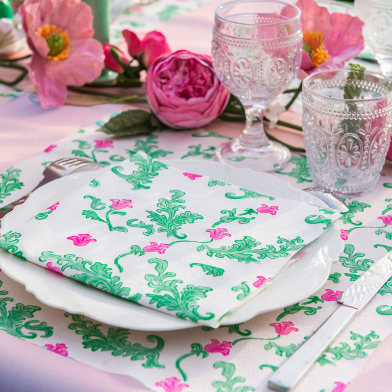 Trianon dinner napkins, green (40x40 cm)