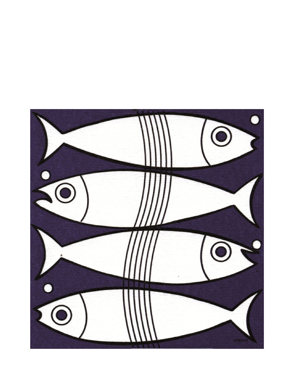 Dinner napkins (40x40cm), Fish