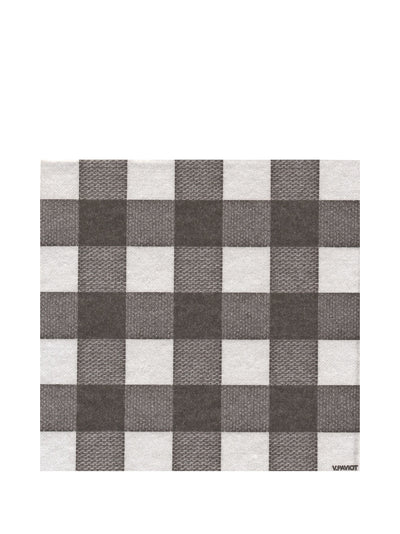 Grand gingham dinner napkins, black (40x40cm)