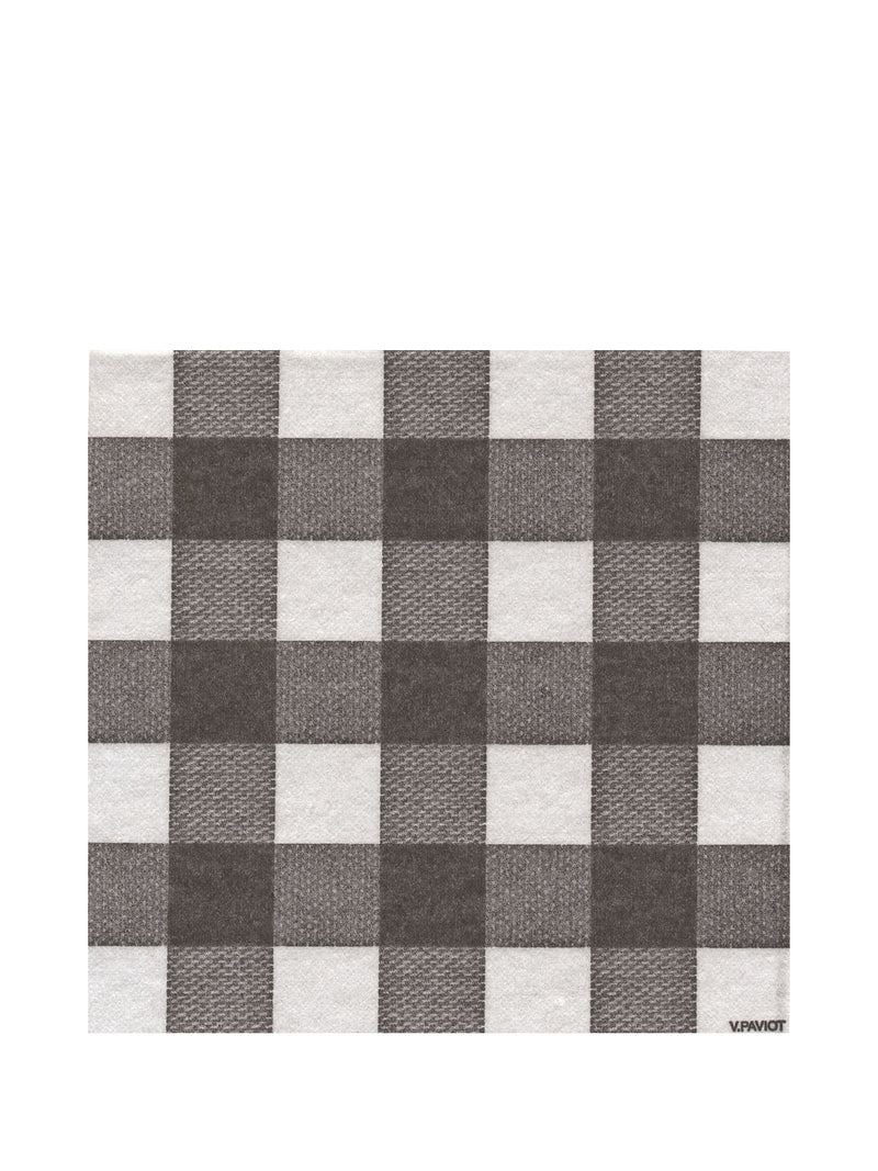 Grand gingham dinner napkins, black (40x40cm)