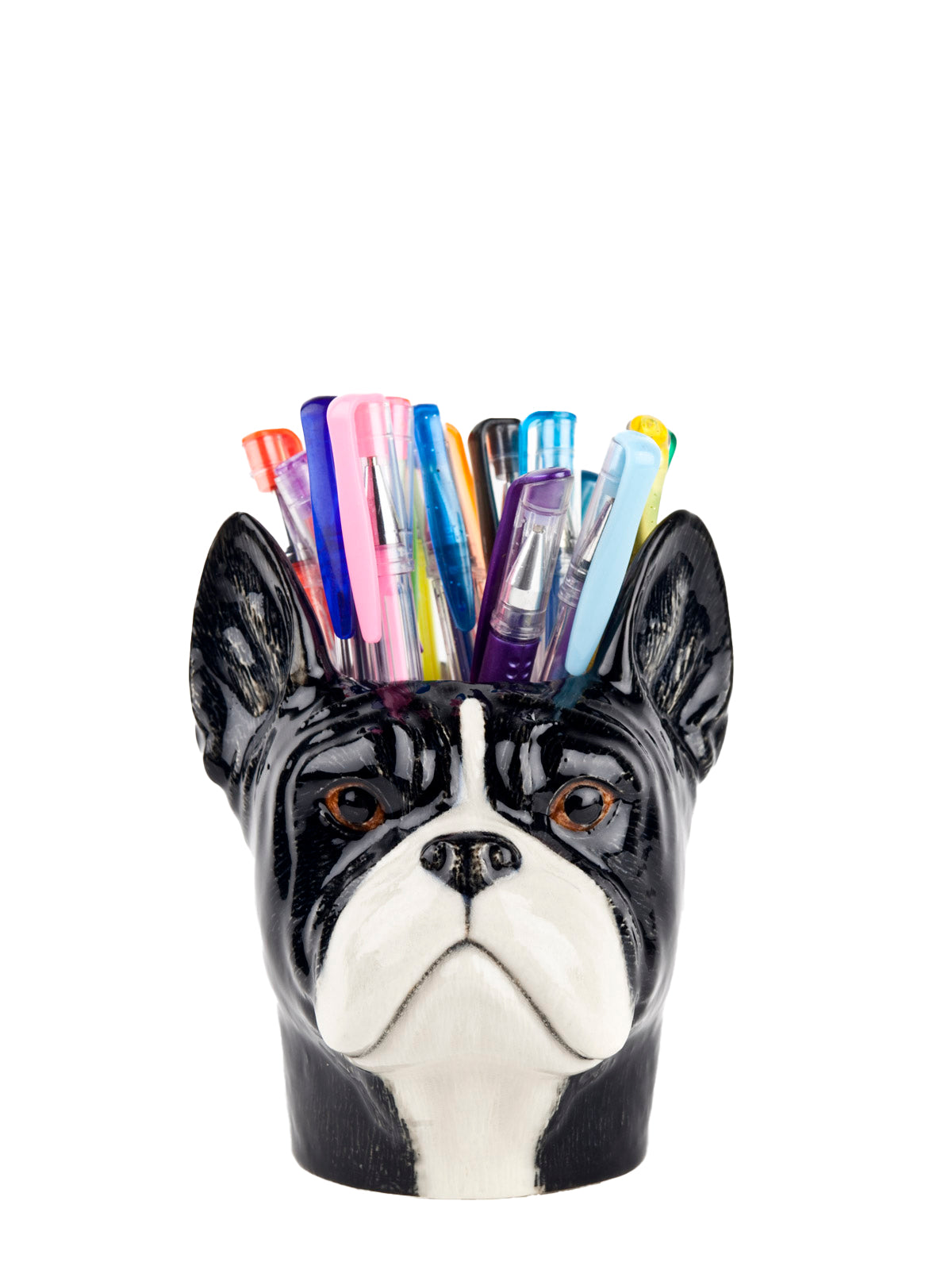 French bulldog Pencil Pot, black-white