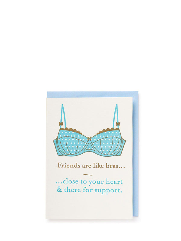 Friends Are Like Bras love & friendship card