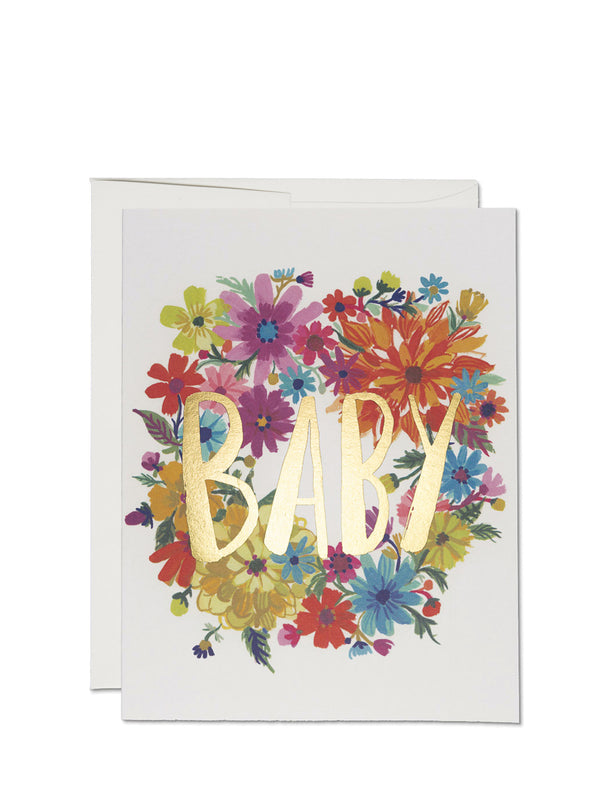 Baby Wreath  New Baby Card