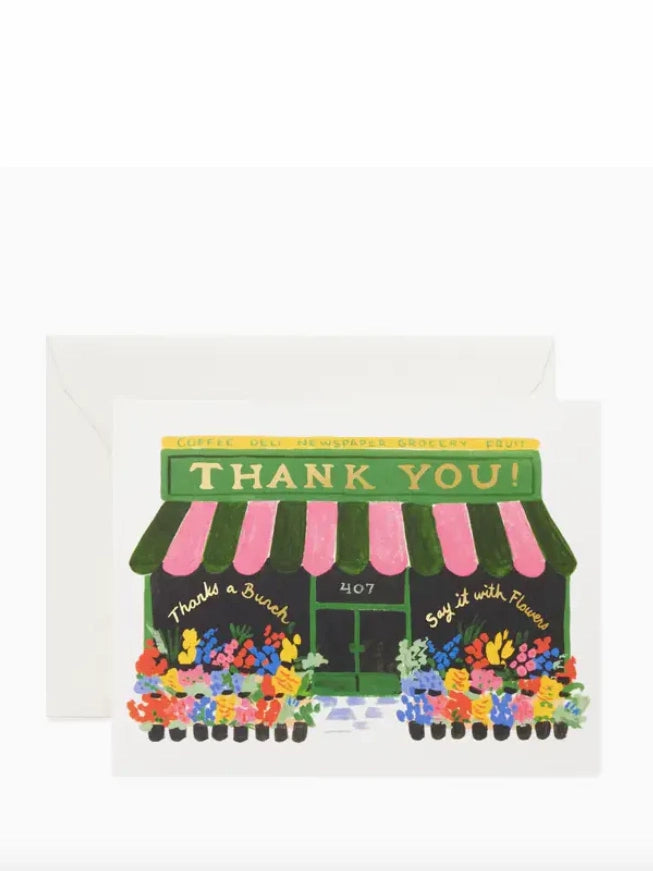 Flower Shop Thank You Card