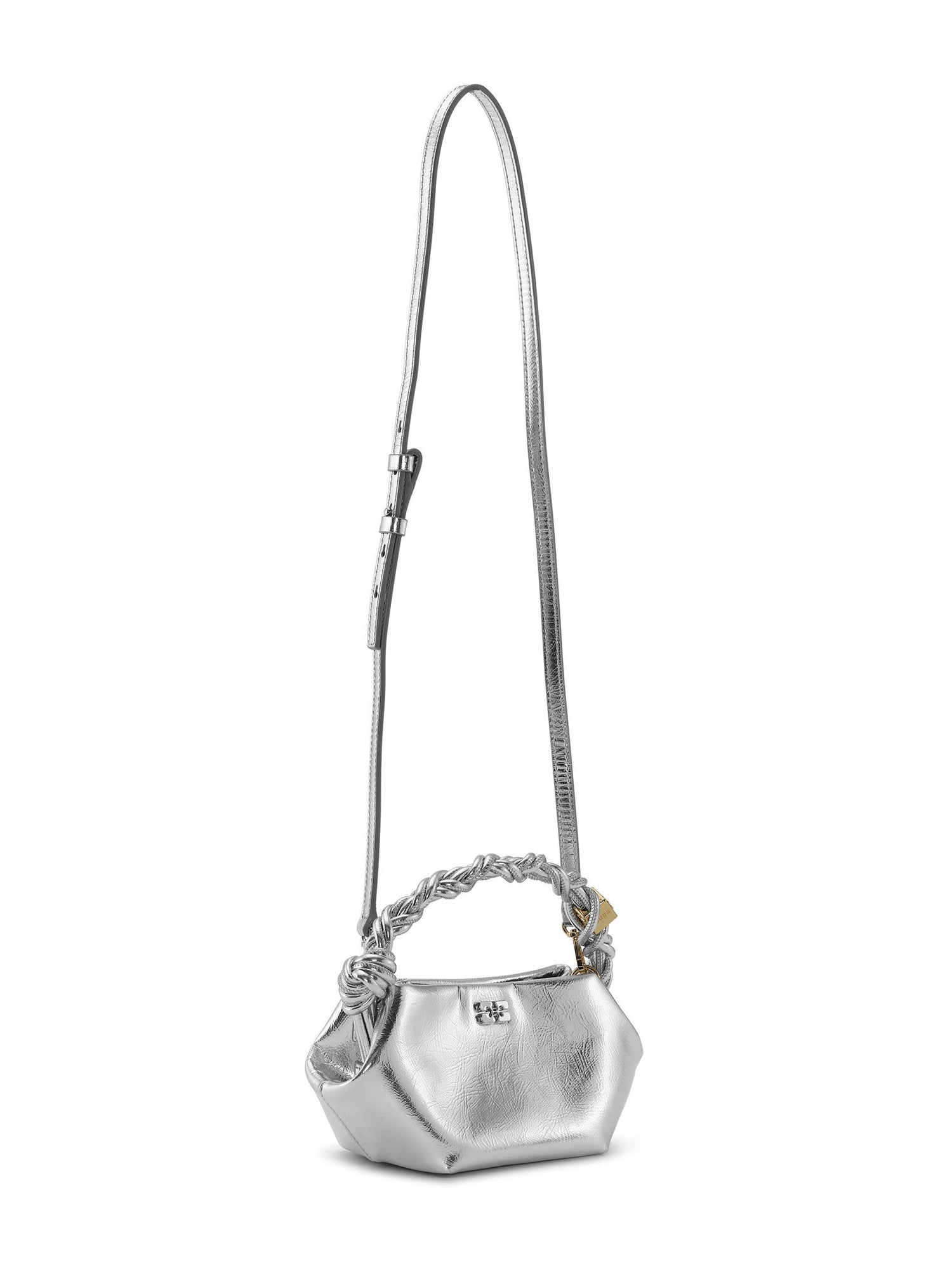 Ganni Bou Bag Mini, Metallic silver