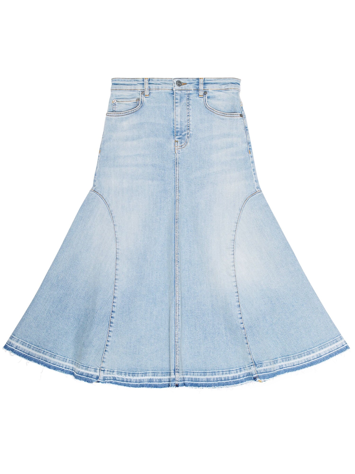 Tint Denim Midi Skirt, blue