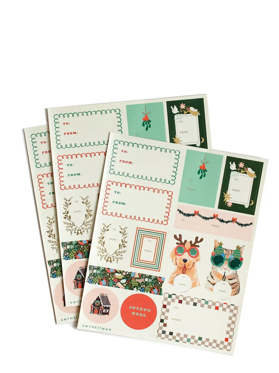 Holiday Gift Stickers (3 sheets)