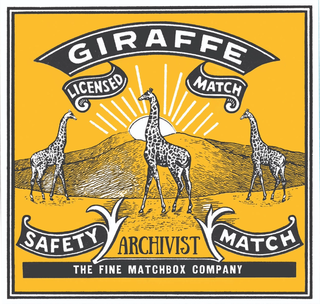 Giraffe yellow match box