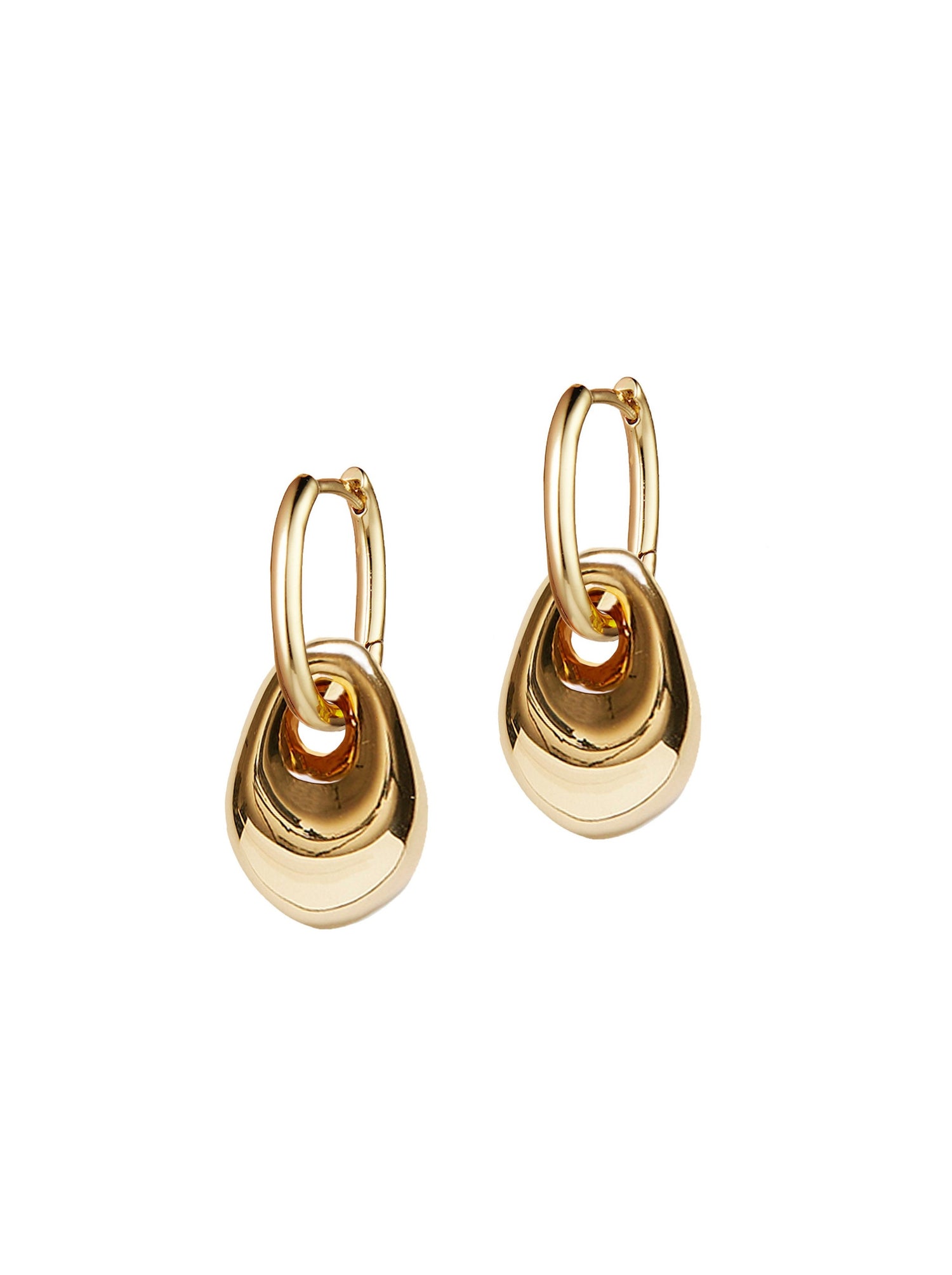 ANNI LU: Golden Pebble Earring, Gold