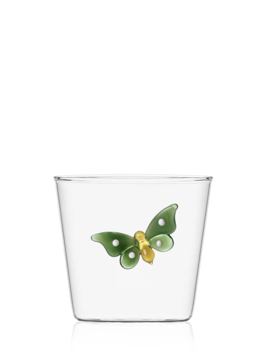 Green butterfly tumbler, Garden Picnic collection