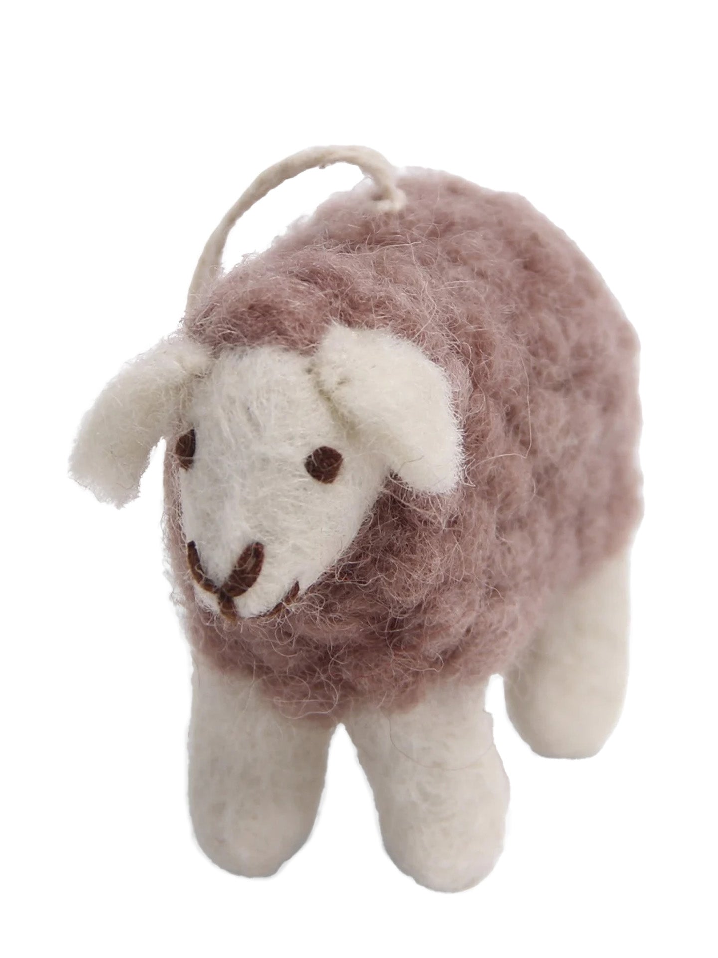 Felt mini sheep ornament, lavender