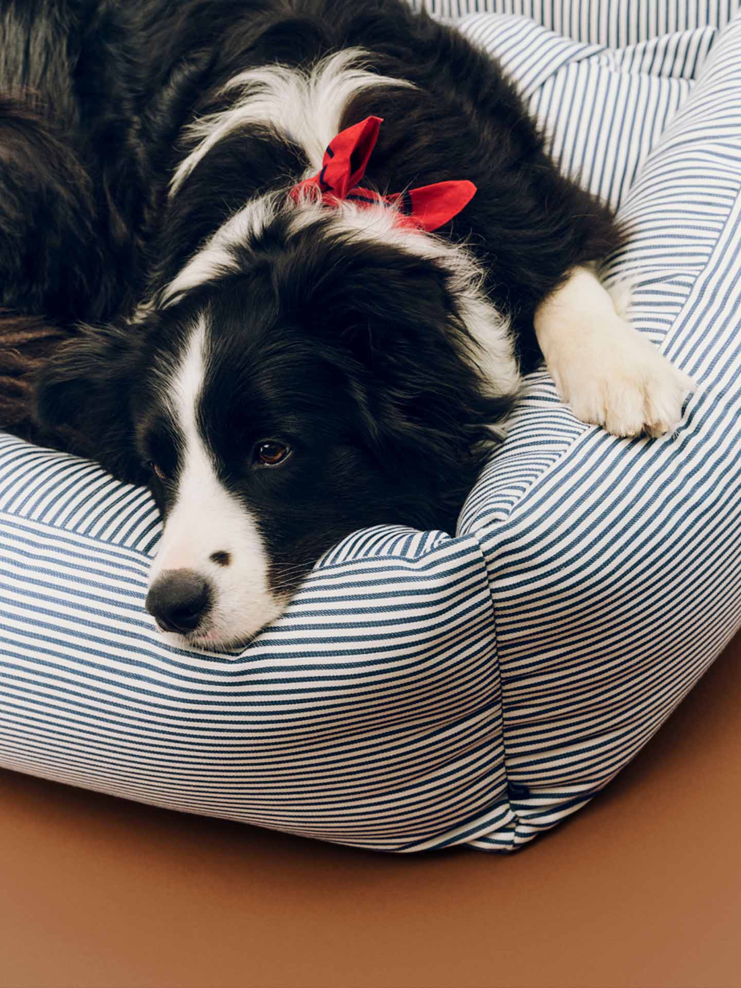 HAY Dogs Bed Zip large, blue and white stripe