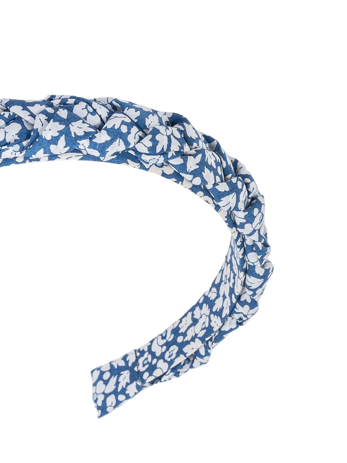 Hairband braided, Liberty print Feather Blue