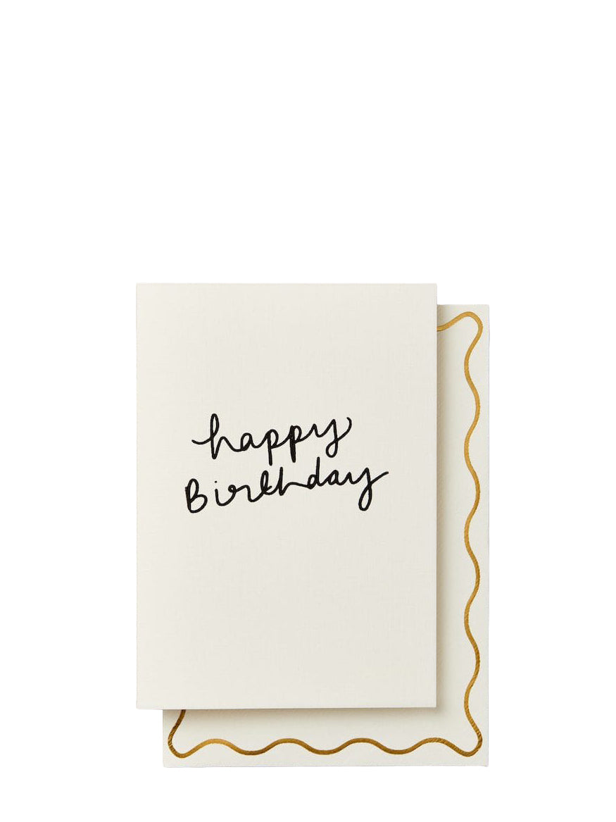 Happy birthday cursive birthday card