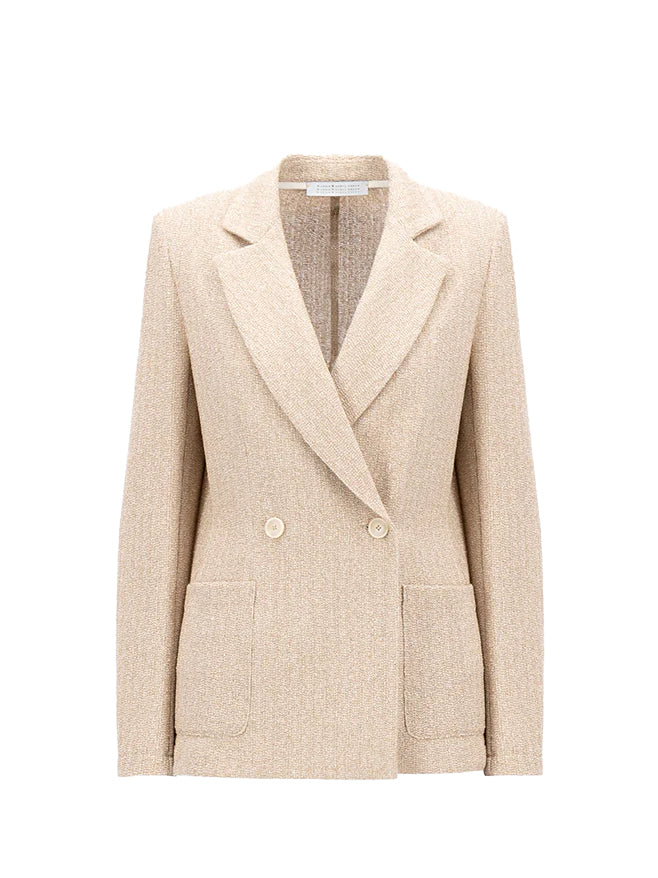 Blazer with shoulder pads bicolour, beige