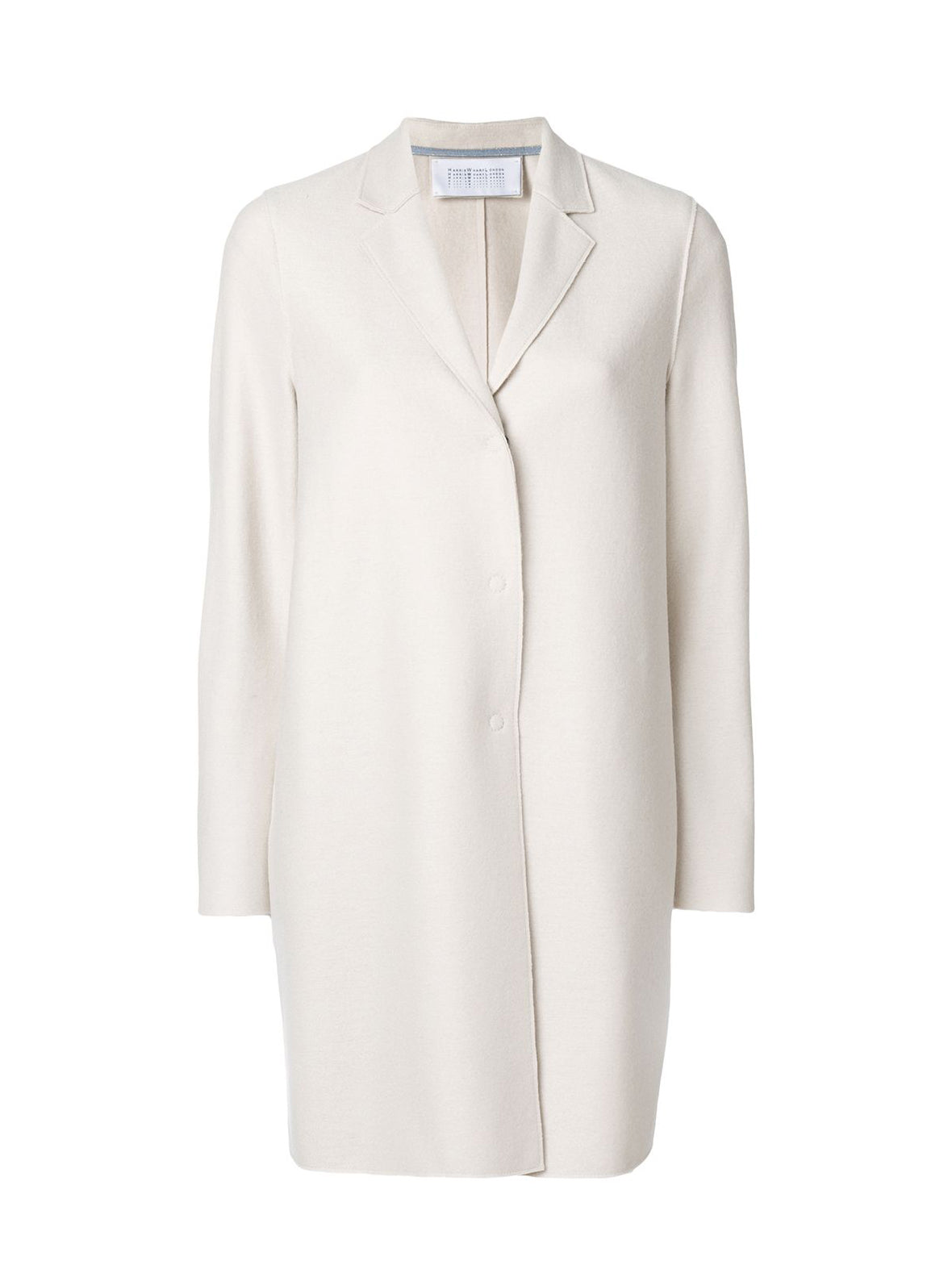 Cocoon coat light pressed wool, cream