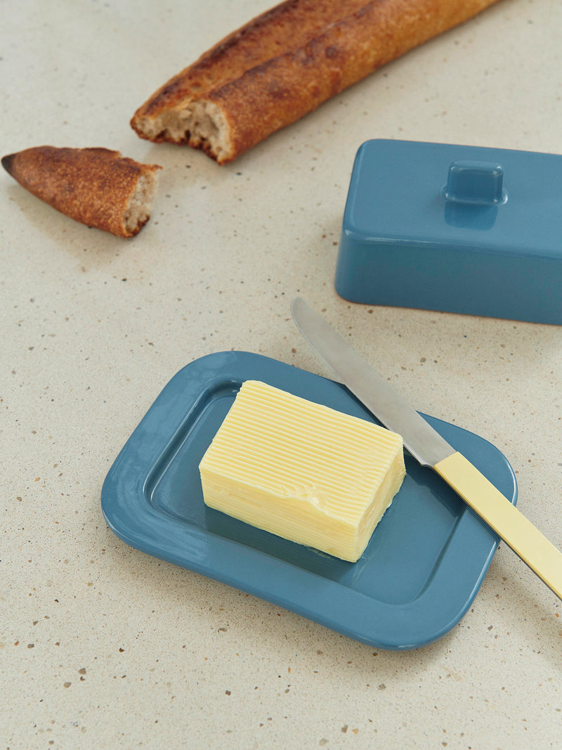 Barro Butter Dish, Dark blue