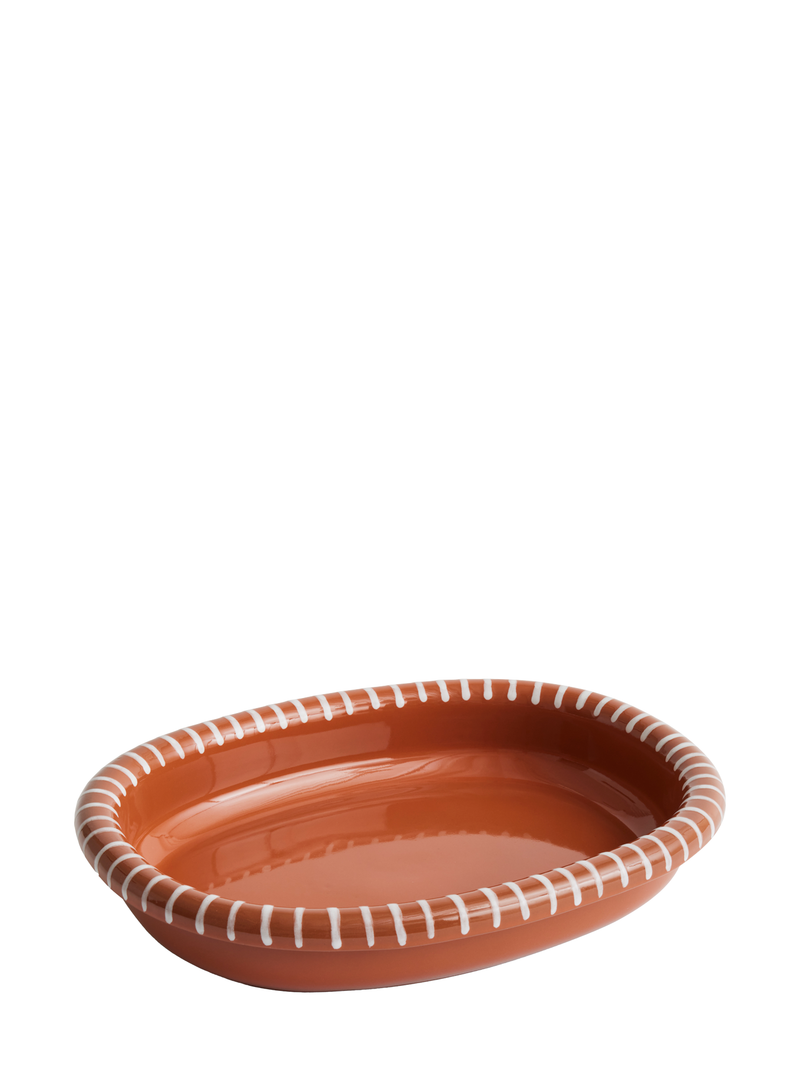 Barro Large Oval Dish, terracotta (36cm)