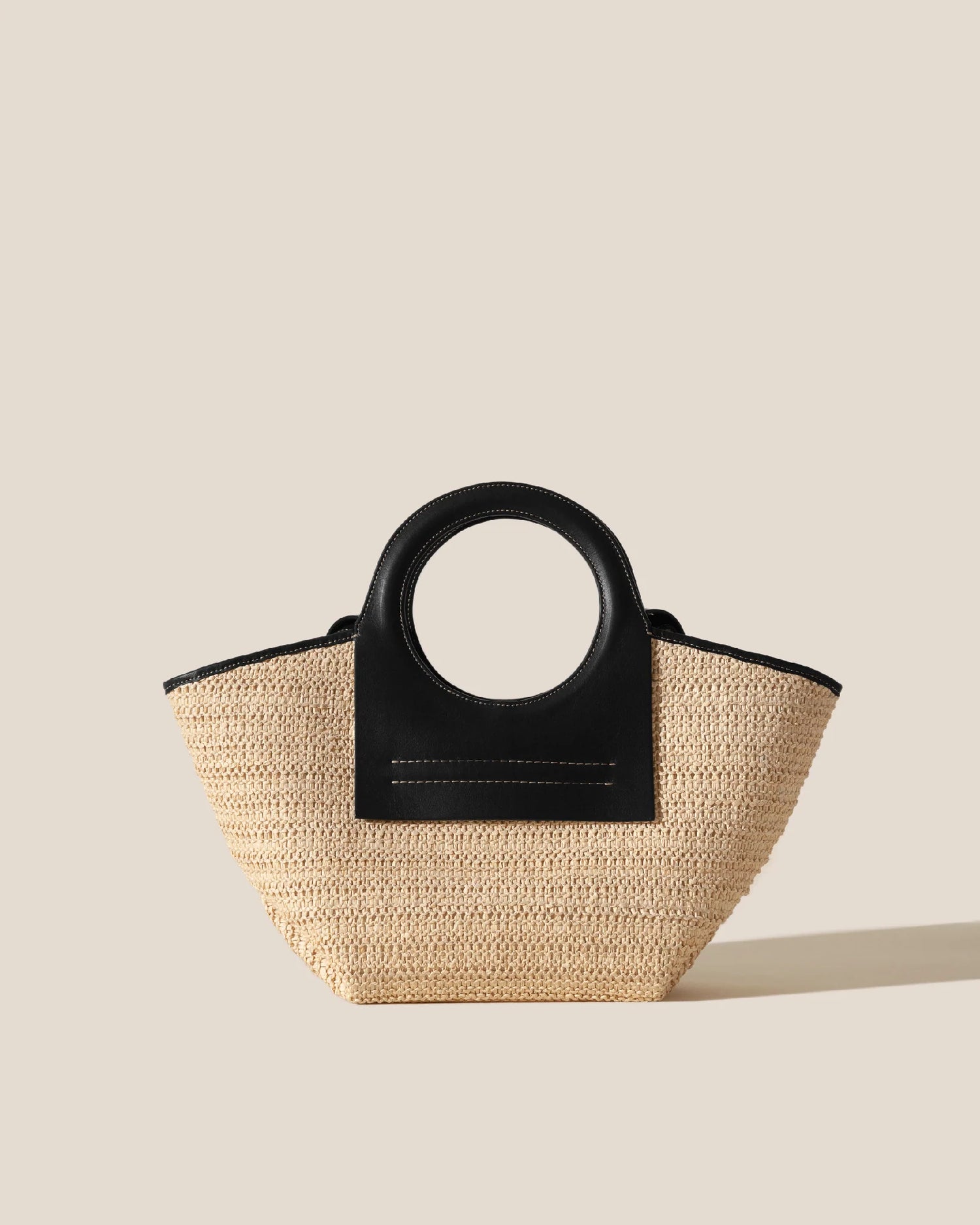 Cala S Raffia bag, natural-black