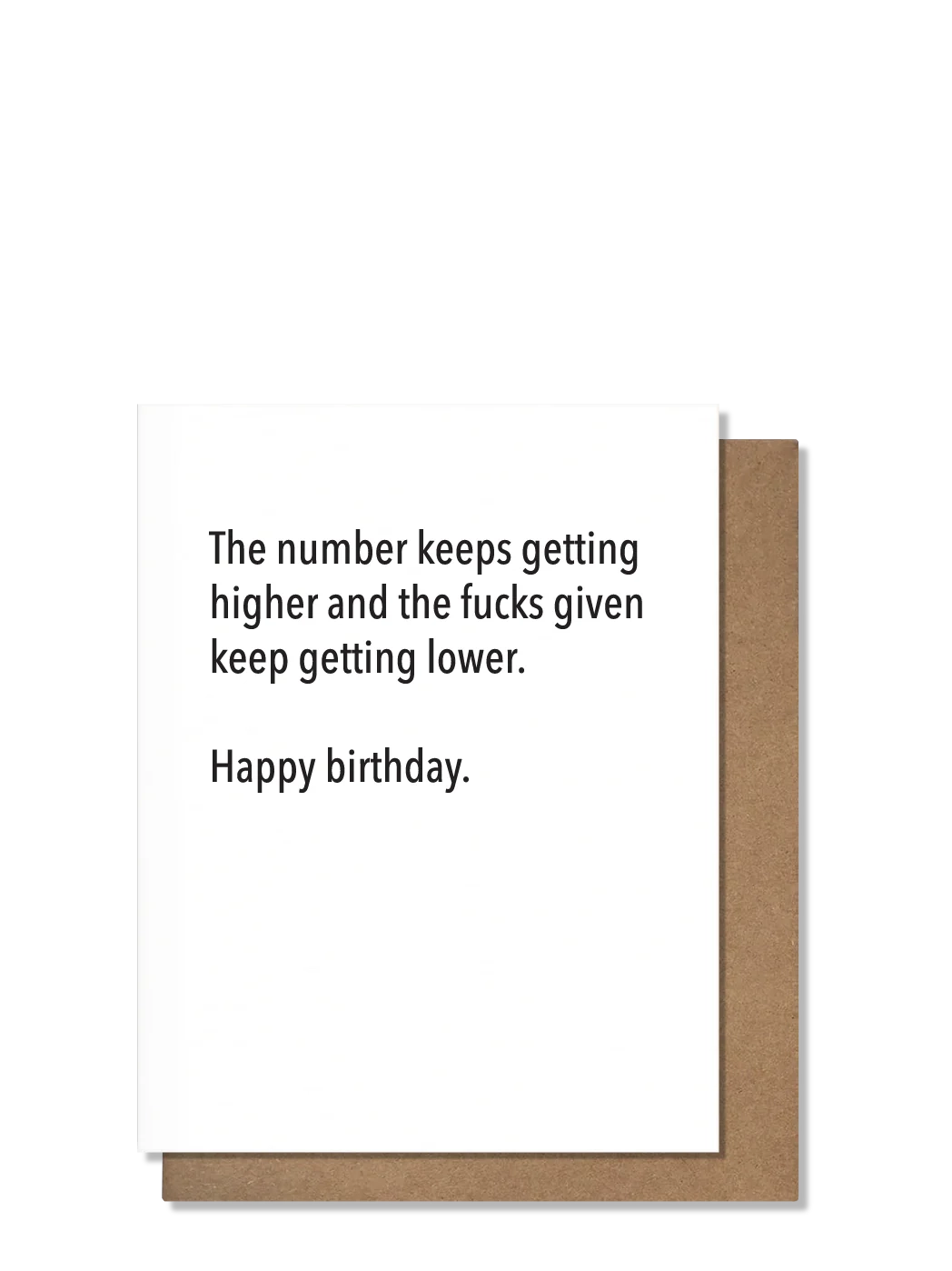 Higher Number Birthday Card