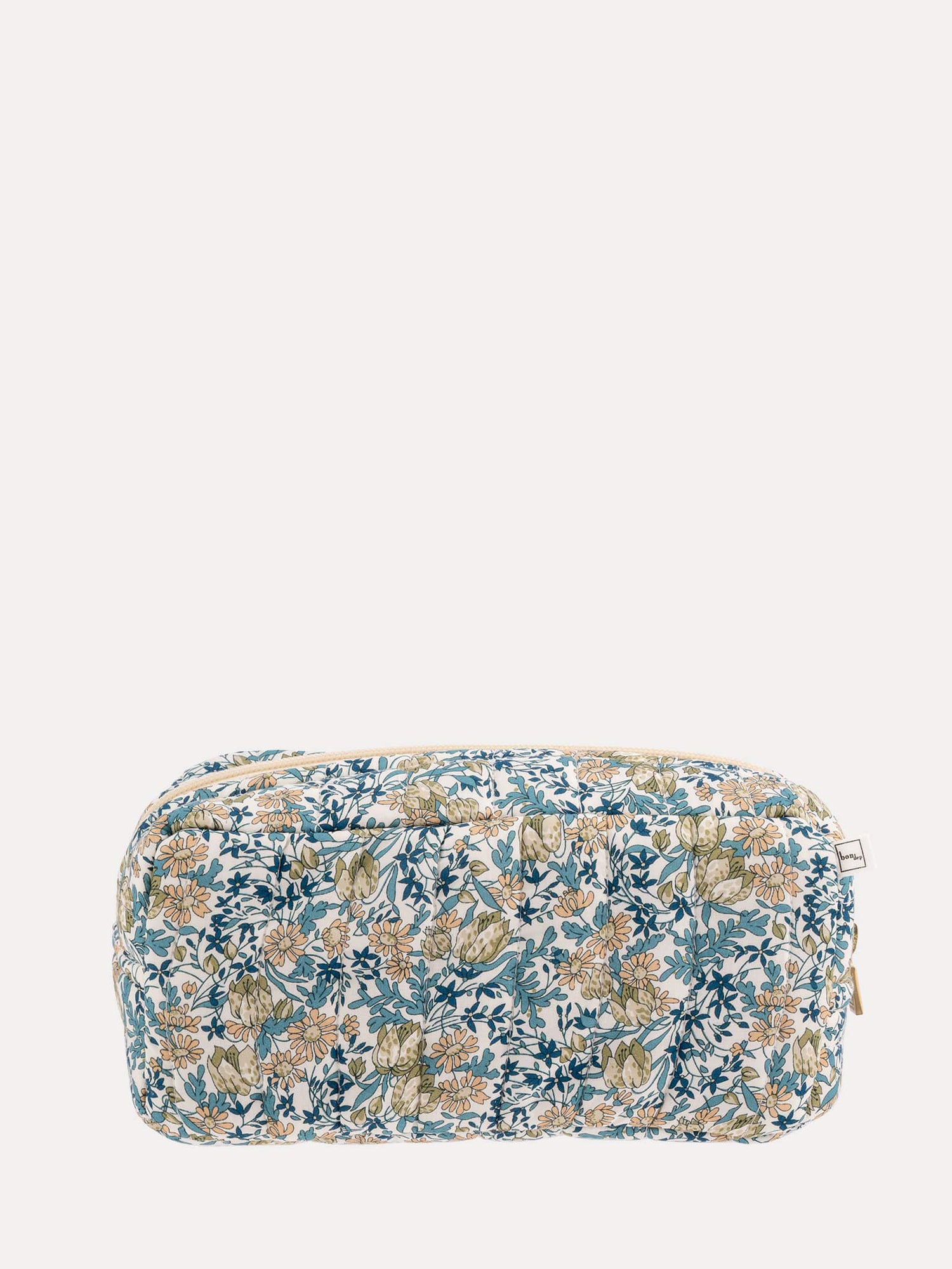 Pouch XS square, Liberty print Francesca Tulip Green