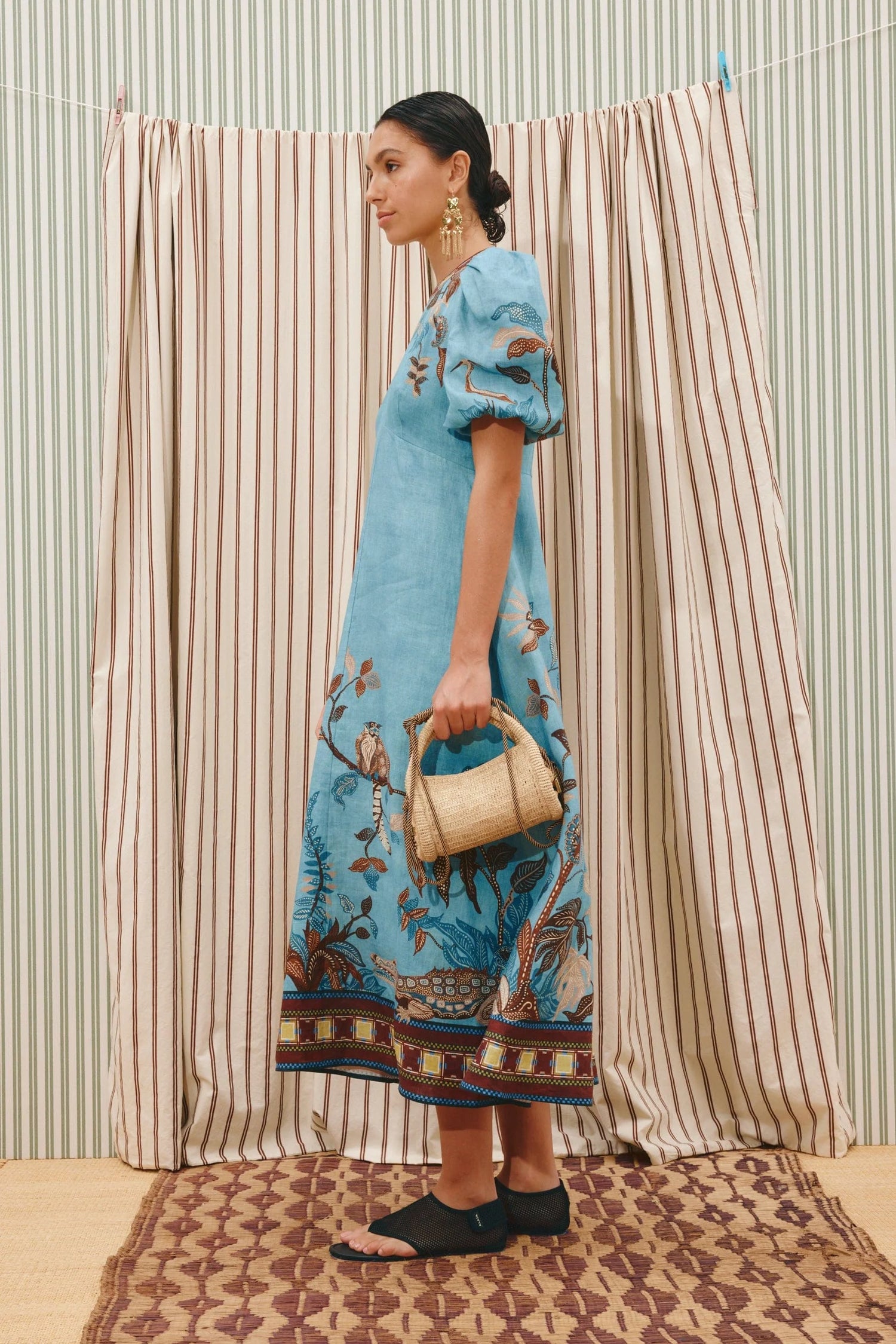 Georgie midi dress, blue-multicolour