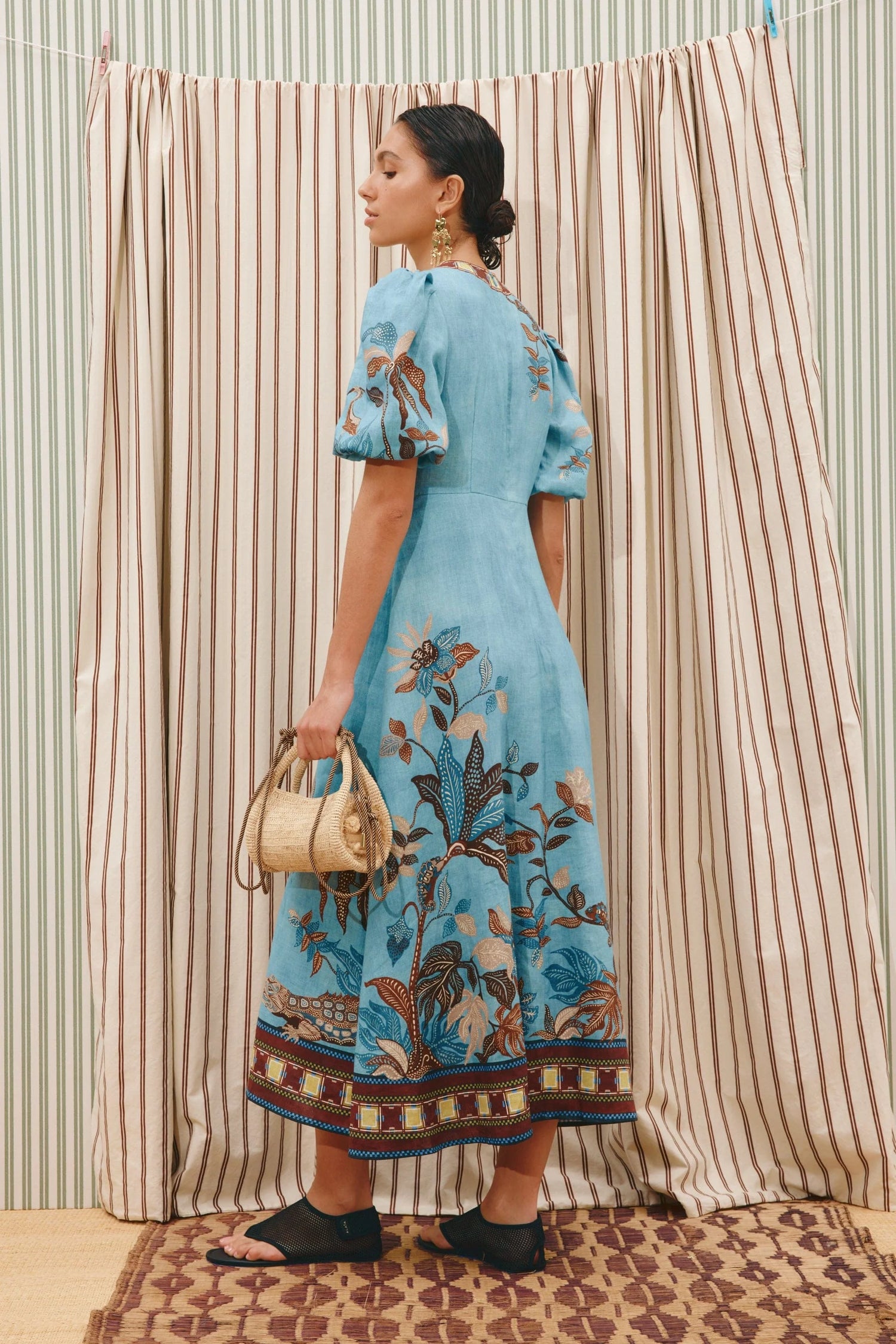 Georgie midi dress, blue-multicolour