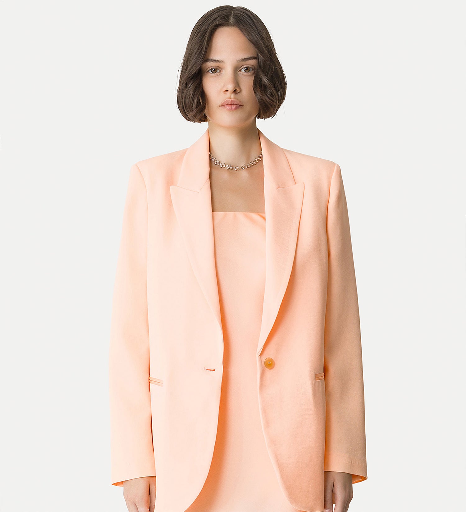 Envers satin matte jacket, peach