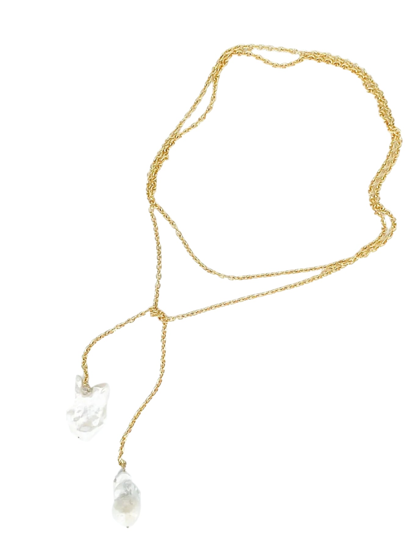 Paradiso piccolo necklace, gold plated - pearl