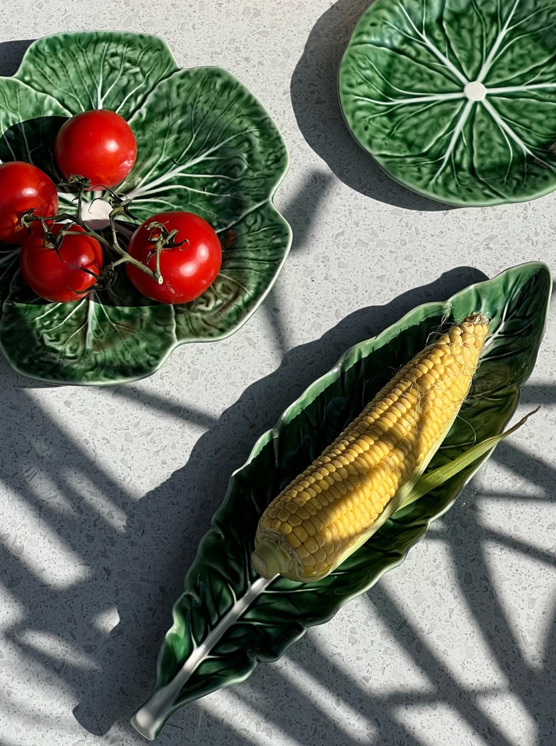 Cabbage narrow leaf plate, green (40 cm)