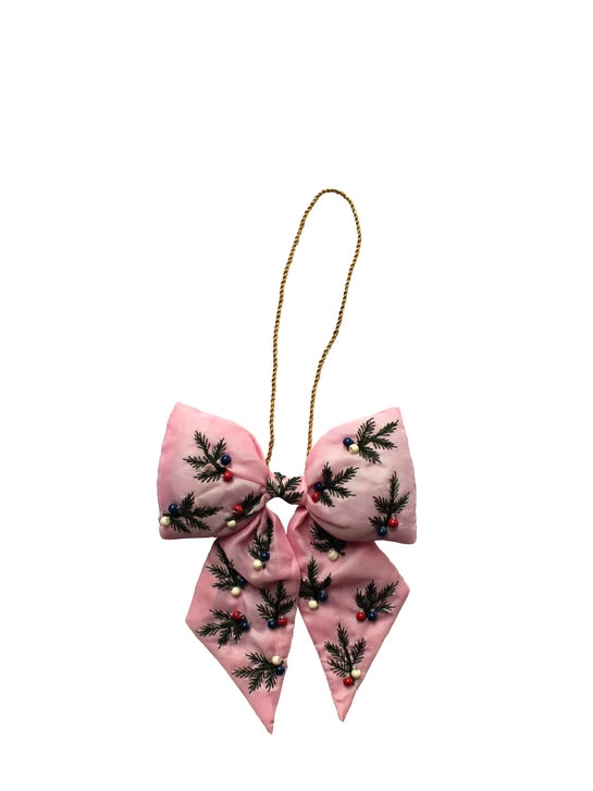 Twinkle tree ornament, puffy christmas bow