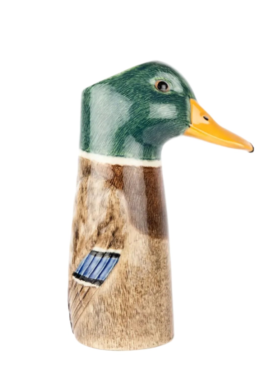 Mallard duck flower vase